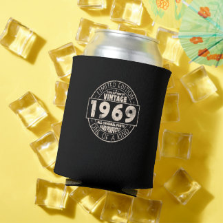 Vintage 1969 Birthday Gift Can Cooler