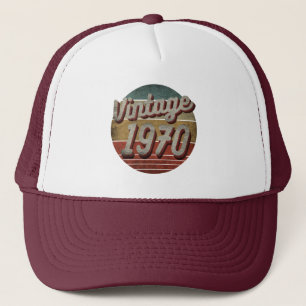 VINTAGE 1970 MEN WOMEN BIRTHDAY GIFT TRUCKER HAT