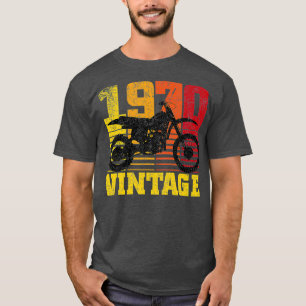 Vintage 1970 Motocross Dirt Bike 50th Birthday T-Shirt