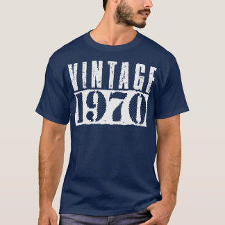 Vintage 1970 Vintage White Text T-Shirt