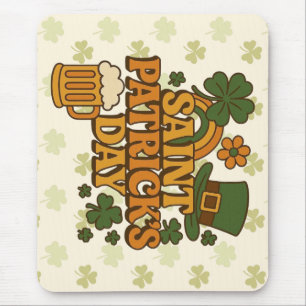 Vintage 1970s Saint Patrick's day  Mouse Pad