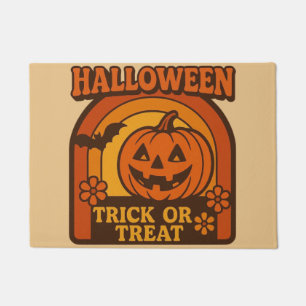 Vintage 1970s Trick or Treat Halloween Doormat
