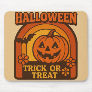 Vintage 1970s Trick or Treat Halloween Mouse Pad