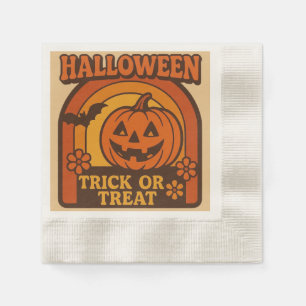 Vintage 1970s Trick or Treat Halloween Napkin