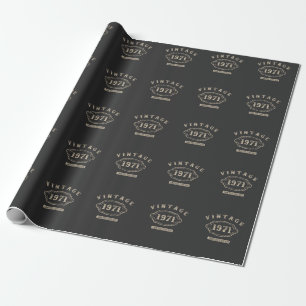 Vintage 1971 50 years old 50th birthday wrapping paper