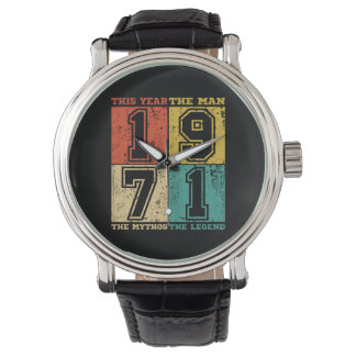 Vintage 1971 50th Birthday Gift 50 years old Funny Watch