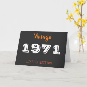 Vintage 1971 limited edition 50th Birthday Gift Card