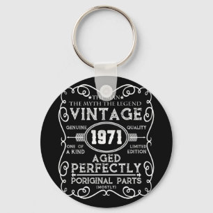 Vintage 1971 Man Myth Legend 50th Birthday Keychain