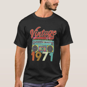 Vintage 1971, Radio Authentic Quality, 50Th Birthd T-Shirt
