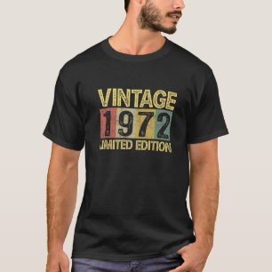 Vintage 1972 Bday 50 Years Old Funny 50Th Birthday T-Shirt