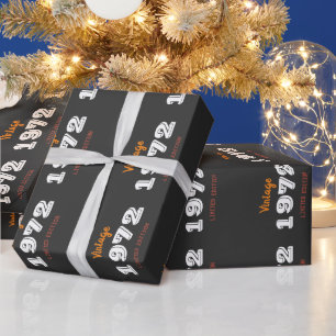 Vintage 1972 limited edition 50th Birthday Gift Wrapping Paper