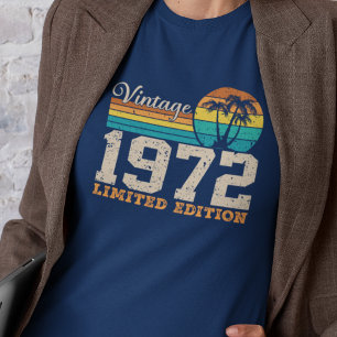 Vintage 1972 Retro Birthday Gift T-Shirt