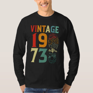 Vintage 1973 49 Year Old Birthday Camping Hiking B T-Shirt
