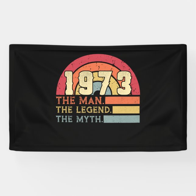 Vintage 1973 Birthday Banner (Horizontal)