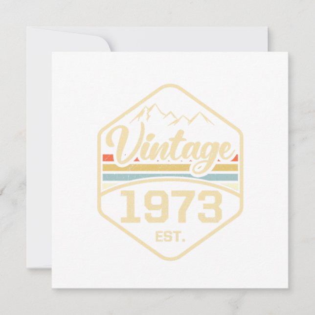 Vintage 1973 Est 48th Birthday Gift Invitation (Front)
