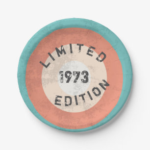 Vintage 1973 limited edition 50th Birthday Paper Plate