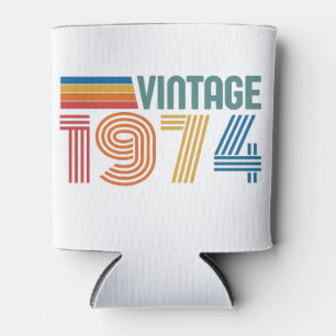 Vintage 1974 50th Birthday Can Cooler