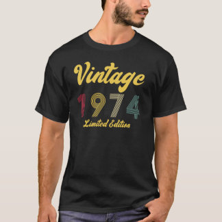 Vintage 1974 50th Birthday Gift Men T-Shirt