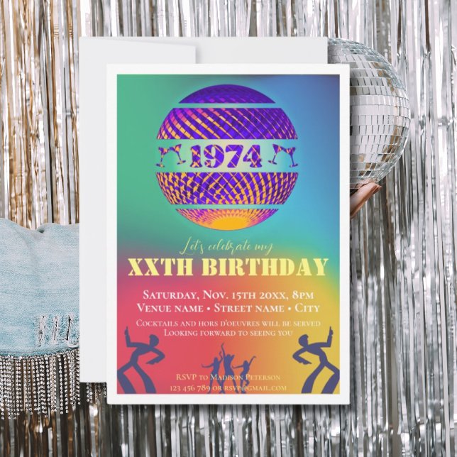 Vintage 1974 51st birthday party  invitation (Creator Uploaded)