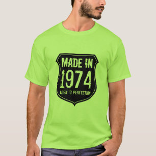 Vintage 1974 aged to perfection t shirt for men