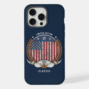 Vintage 1974 American Flag  iPhone 15 Pro Max Case