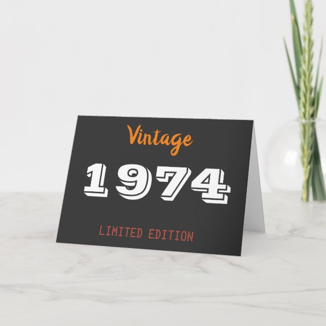 Vintage 1974 Gift Card – Limited Edition 52nd  (Front)