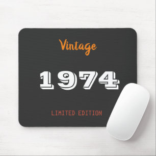 Vintage 1974 limited edition 50th Birthday Gift Mouse Pad