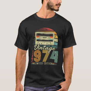 Vintage 1974 Retro Cassette 1974 48th Birthday 48 T-Shirt