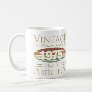 Vintage 1975 50th Birthday Coffee Mug