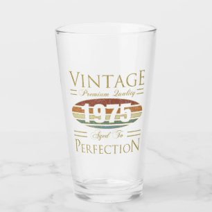 Vintage 1975 50th Birthday Glass