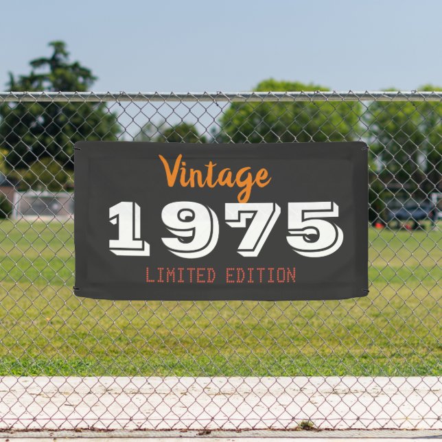 Vintage 1975 50th Birthday – Limited Edition Retro Banner (Insitu)