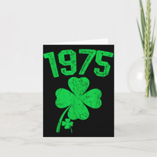 Vintage 1975 50th Birthday St. Patricks Day Shamro Card