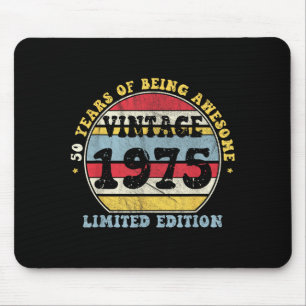 Vintage 1975 Limited Edition 50-year-old 50th Birt Mouse Pad