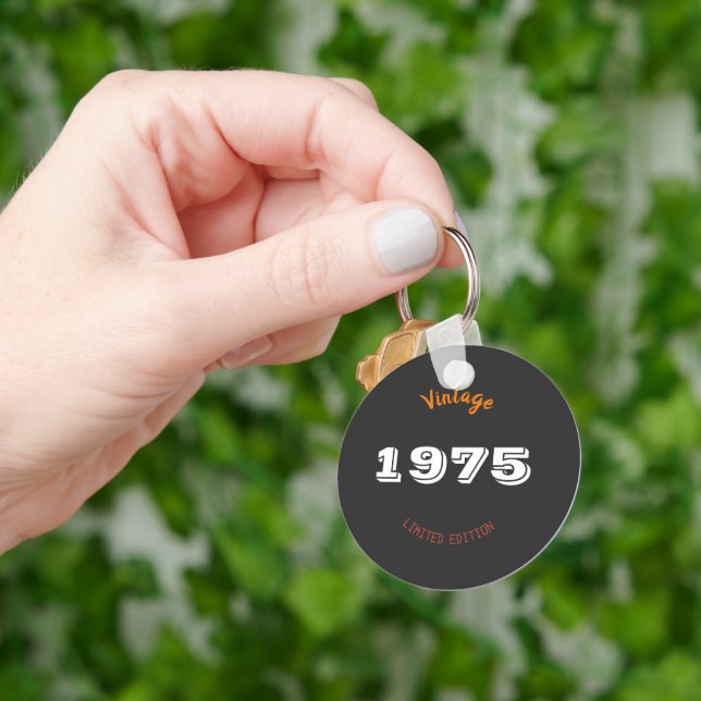 Vintage 1975 Limited Edition 50th Birthday  Keychain (Hand)
