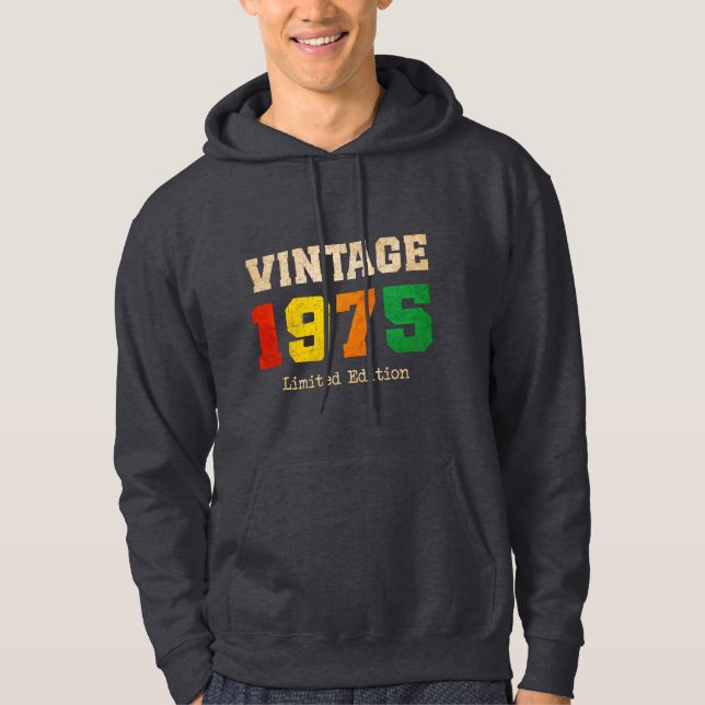 Vintage 1975 Limited Edition – 50th Birthday Retro Hoodie (Front)