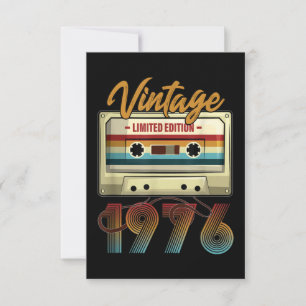 Vintage 1976 45th birthday cassette tape Birthday Card