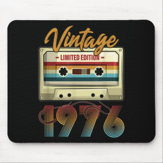 Vintage 1976 45th birthday cassette tape Birthday Mouse Pad