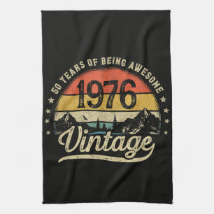 Vintage 1976 50 Years Old 50th Birthday Kitchen Towel