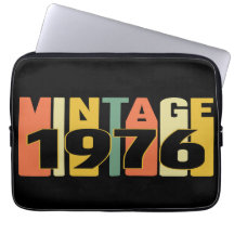Vintage 1976 Birthday Laptop Sleeve