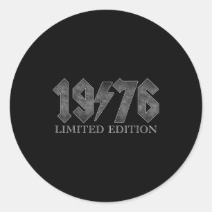 Vintage 1976 Clic 50 Years Old Bday 50th Birthday  Classic Round Sticker