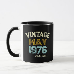 Vintage 1976 Custom Birth Year & Age  Mug