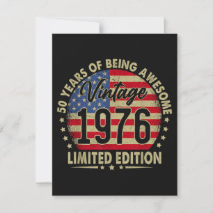 Vintage 1976 Limited Edition 50 Years Old Holiday Card