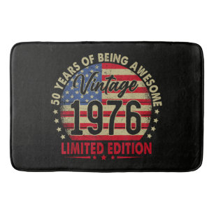 Vintage 1976 Limited Edition 50th Birthday Bath Mat