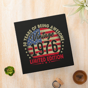 Vintage 1976 Limited Edition 50th Birthday Binder