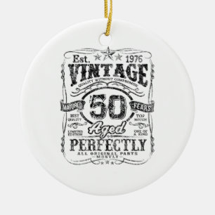 Vintage 1976 Limited Edition Shirt 50 Year Old 50t Ceramic Ornament