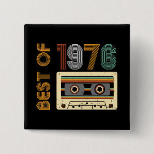 Vintage 1976 Made in 1976 70th Birthday 50 Years 2 Inch Square Button