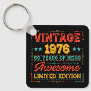 Vintage 1976 Made in 1976 70th Birthday 50 Years Keychain