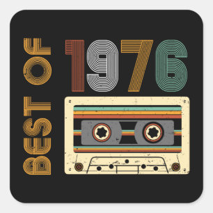 Vintage 1976 Made in 1976 70th Birthday 50 Years Square Sticker