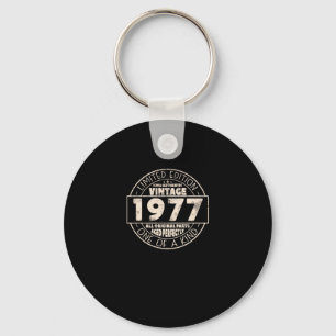 Vintage 1977 Birthday Gift Keychain