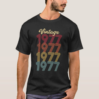 Vintage 1977 Made In 1977 45th Birthday 45 Years O T-Shirt